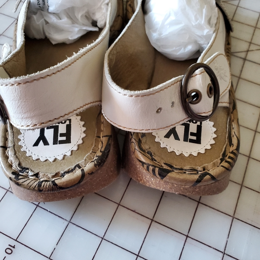 Fly London Cream and Tan Sandals - Picture 2 of 6